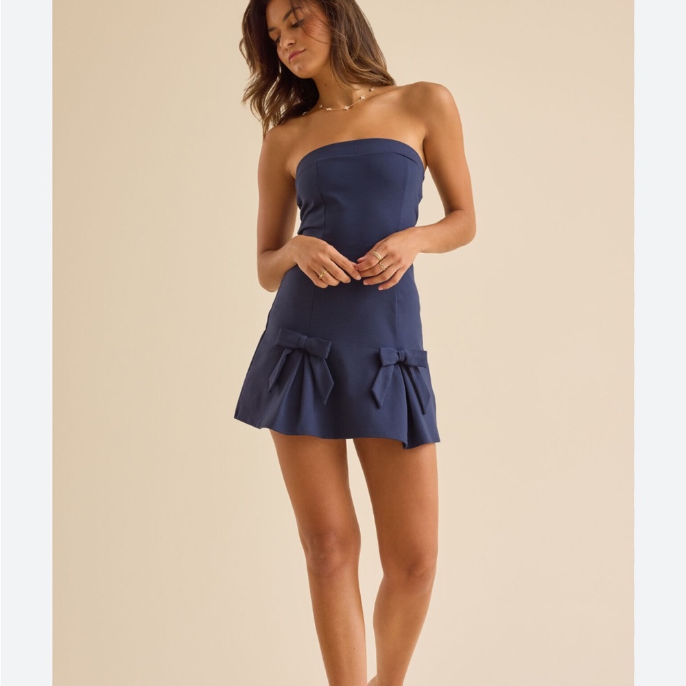 New Altar'd State Navy Mini Dress - medium